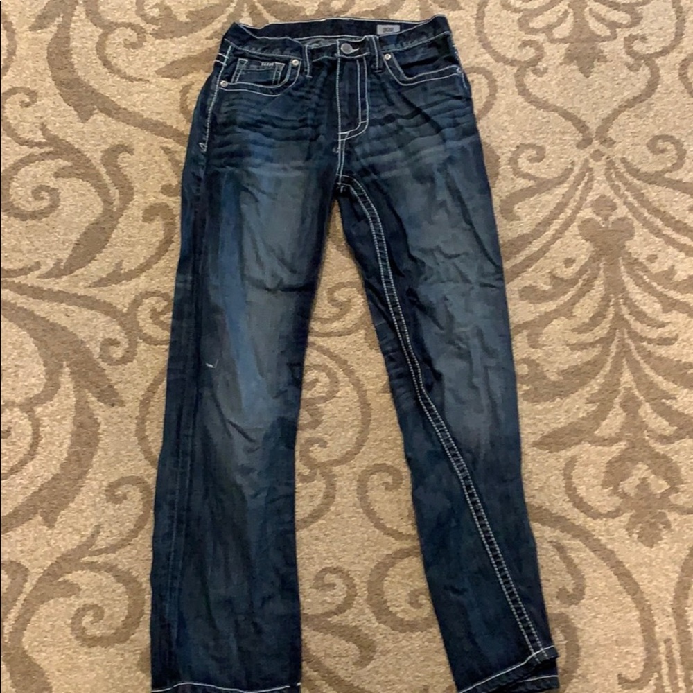Buckle jeans for men